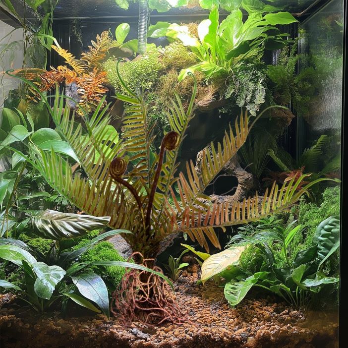 Sztuczne rośliny do terrarium